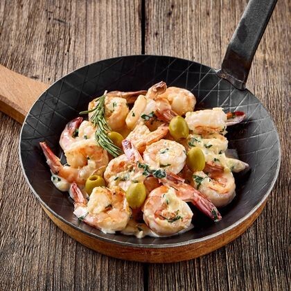 Креветки в сливочном соусе