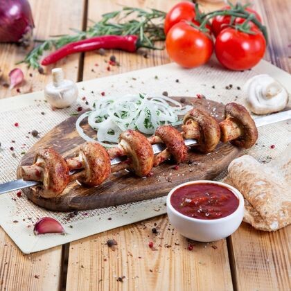 Шашлык из шампиньонов