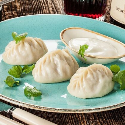 Манты с зеленью