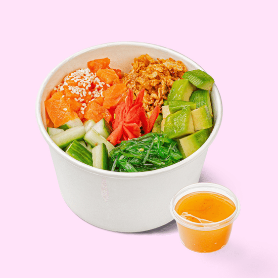 Поке с лососем + 1 соус